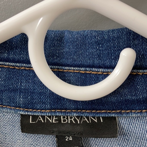 Lane Bryant Deconstructed Denim Jacket size 24 - Picture 5 of 7
